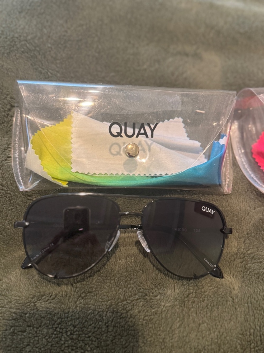Quay Australia Black Aviator Sunglasses